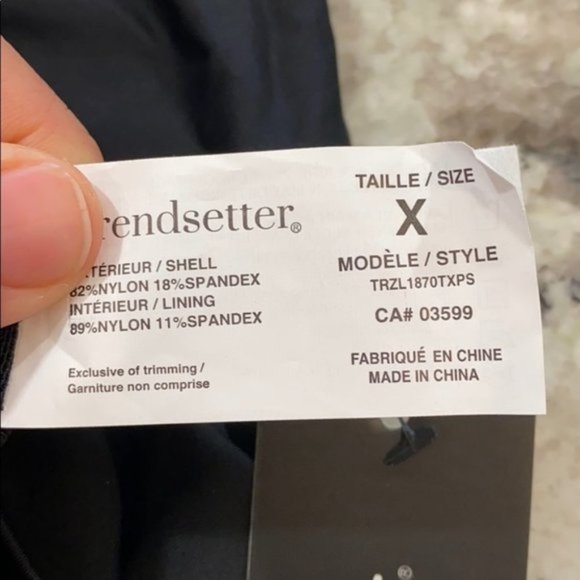 Trendsetter Black Tankini swimwear top size X - Picture 11 of 12